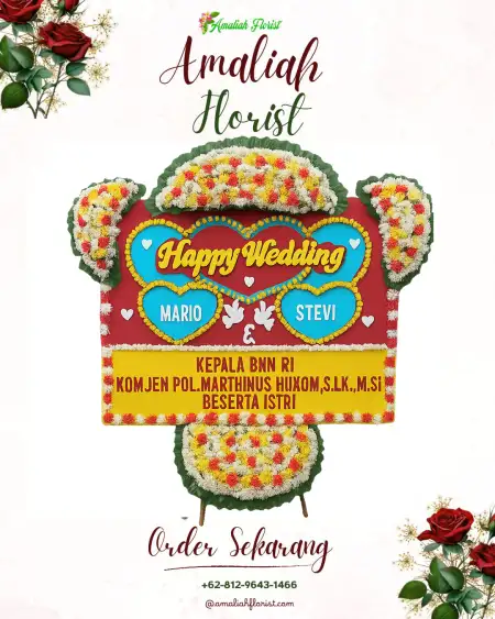 Papan Bunga Pernikahan Gading Kasri